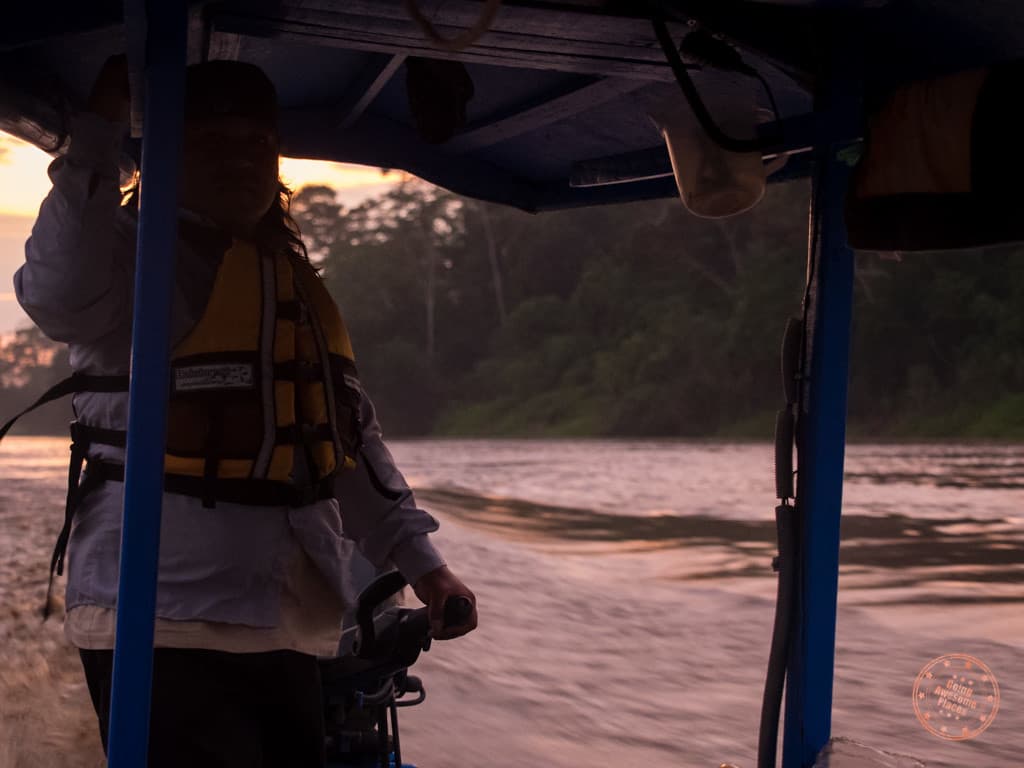 Early Morning Boat Ride on the Tambopata