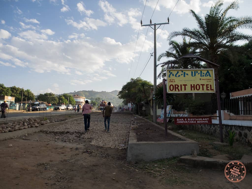 Orit Hotel Jinka Entrance in omo valley travel guide