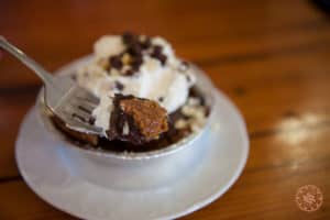 leoda's chocolate mac nut pie in lahaina