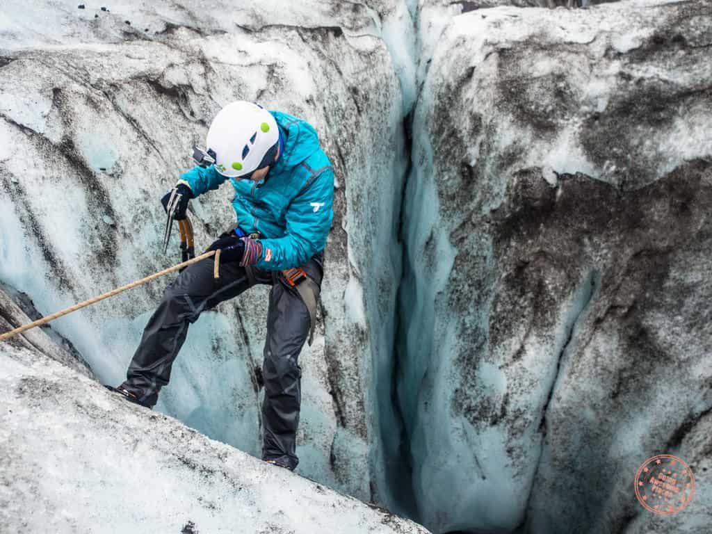 glacer climbing excursion  in iceland road trip