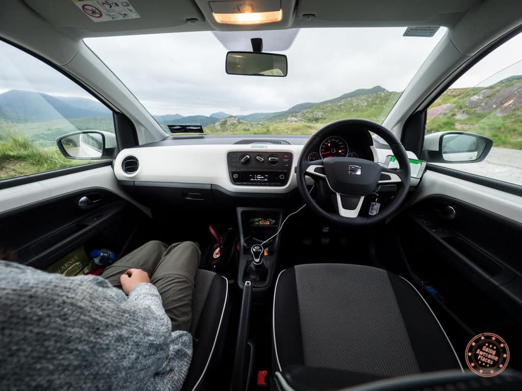 inside the car seat mi in ireland road trip travel guide