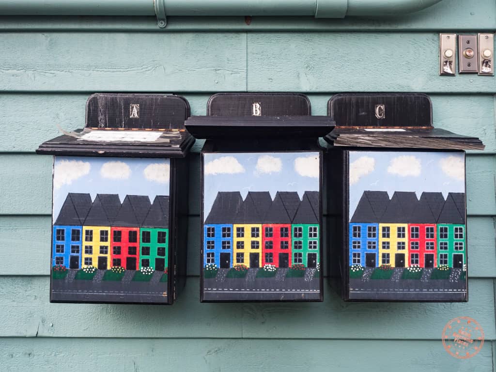 colourful mailboxes on jellybean row