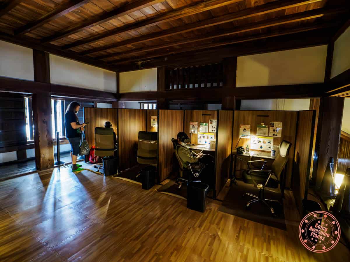 vr station in main tower of matsuyama castle