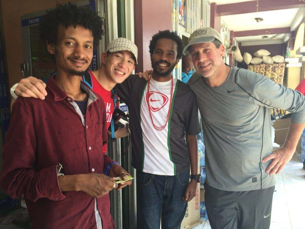 Us and Solomon and Melak at Cell Phone Store