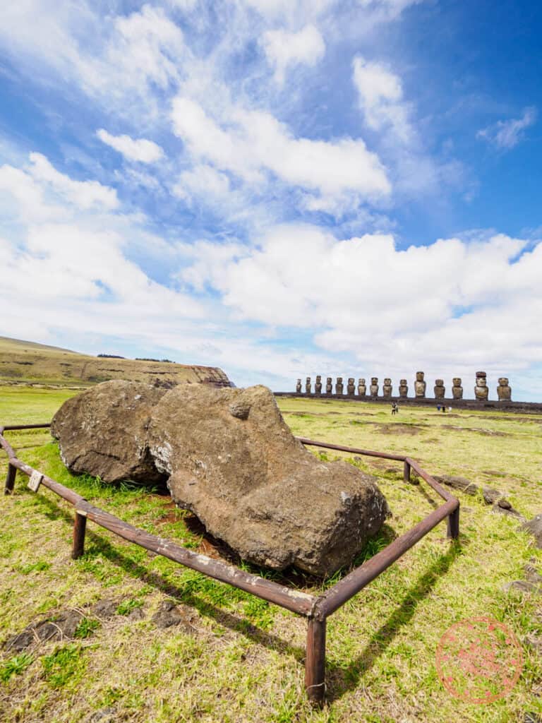 abandoned moai at ahu tongariki