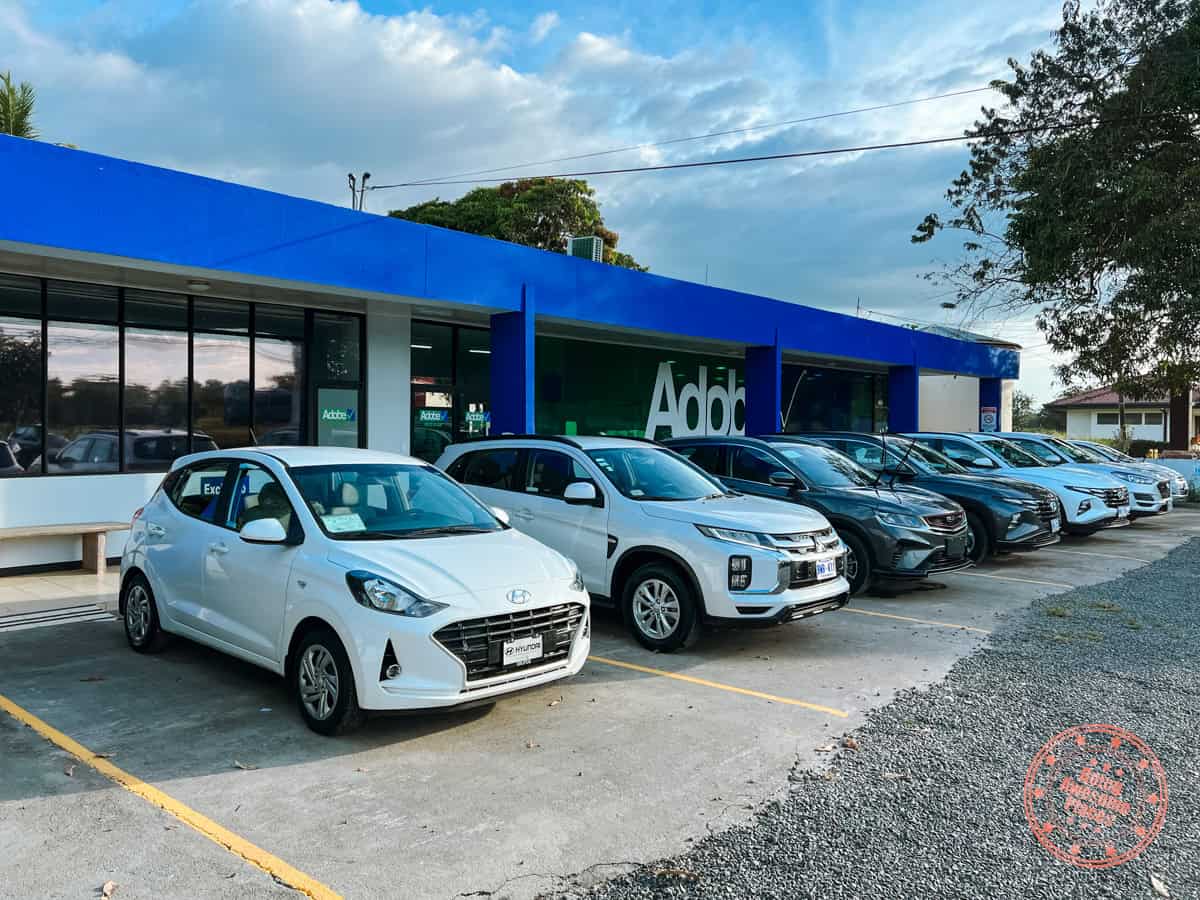 adobe rent a car offsite liberia airport location