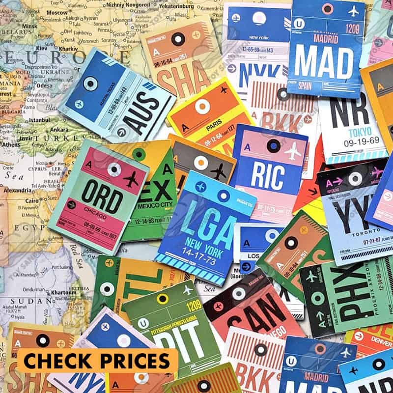 airport tag sticker pack