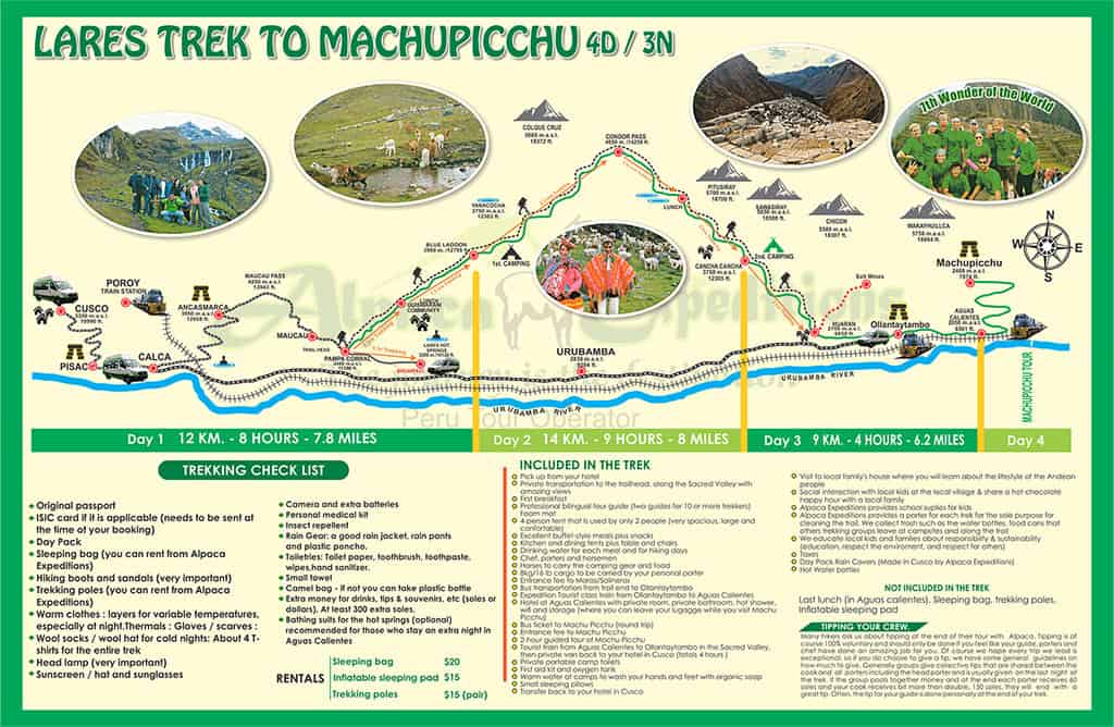 alpaca expeditions lares trek 4d3n machu picchu hike