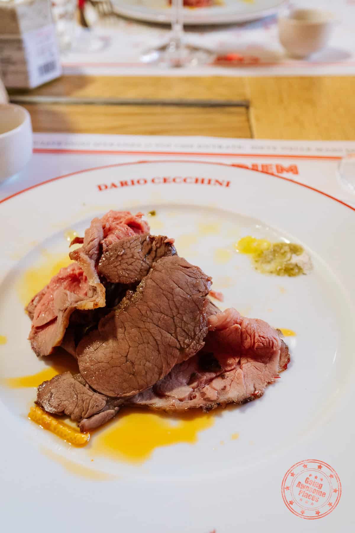 various steak cuts from antica marcelleria cecchini