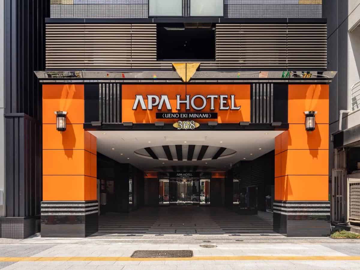 front entrance to apa hotel ueno