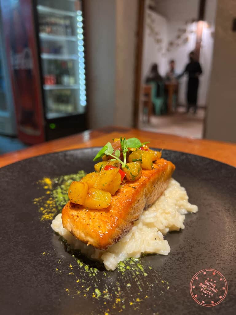 baltinache restaurant salmon dish