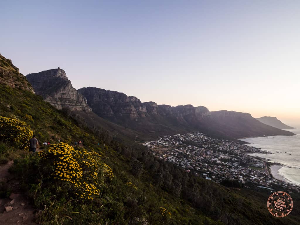 best time go to south africa - lions head view of table mountain