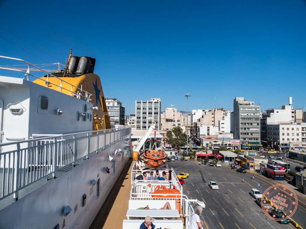 blue star ferry in piraeus athens to santorini
