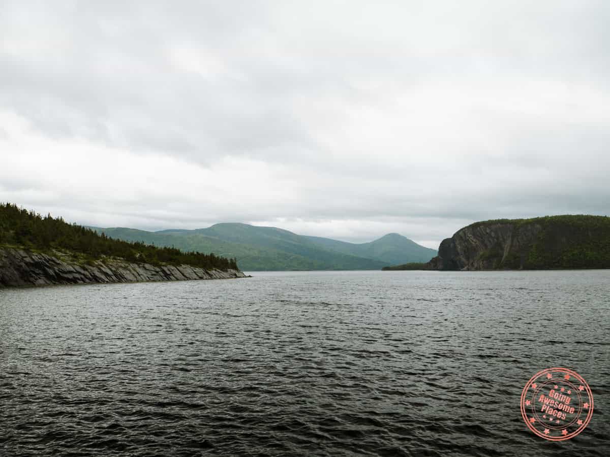 bonne bay east arm view in gros morne national park