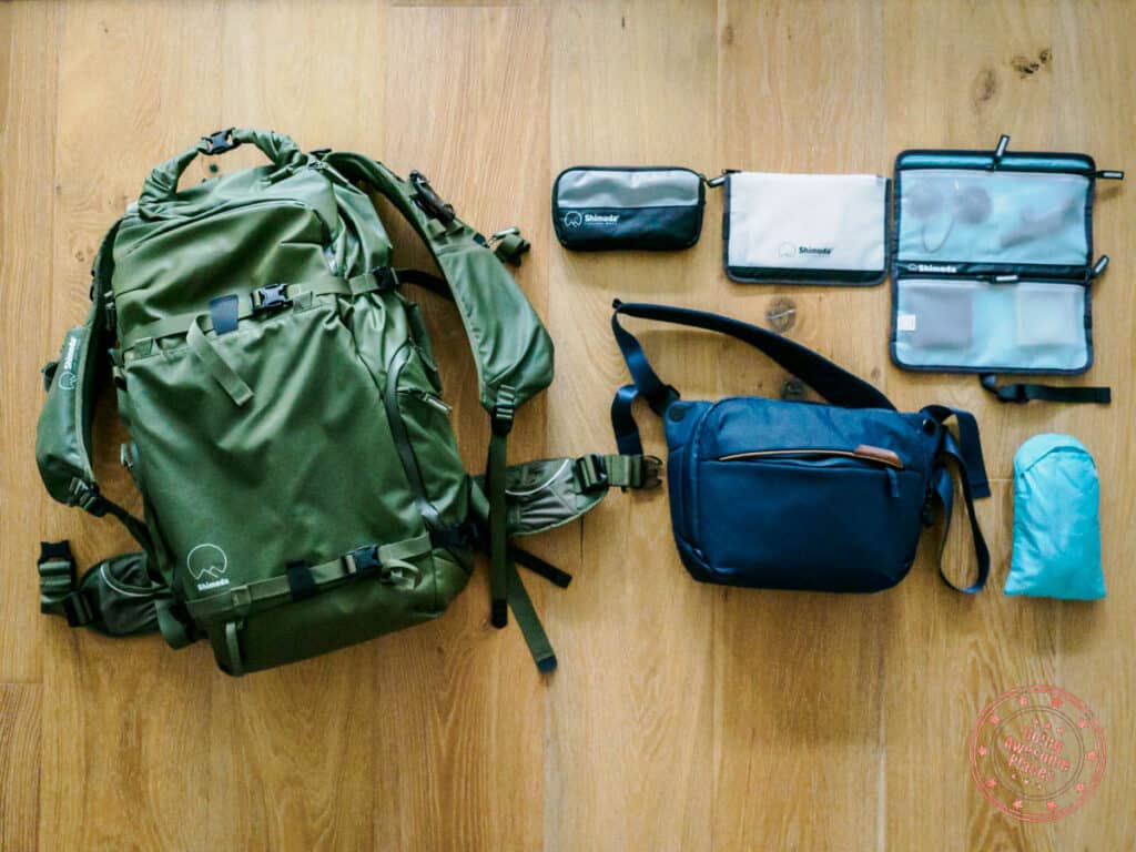 camera backpack sling and organizers for trip to patagonia
