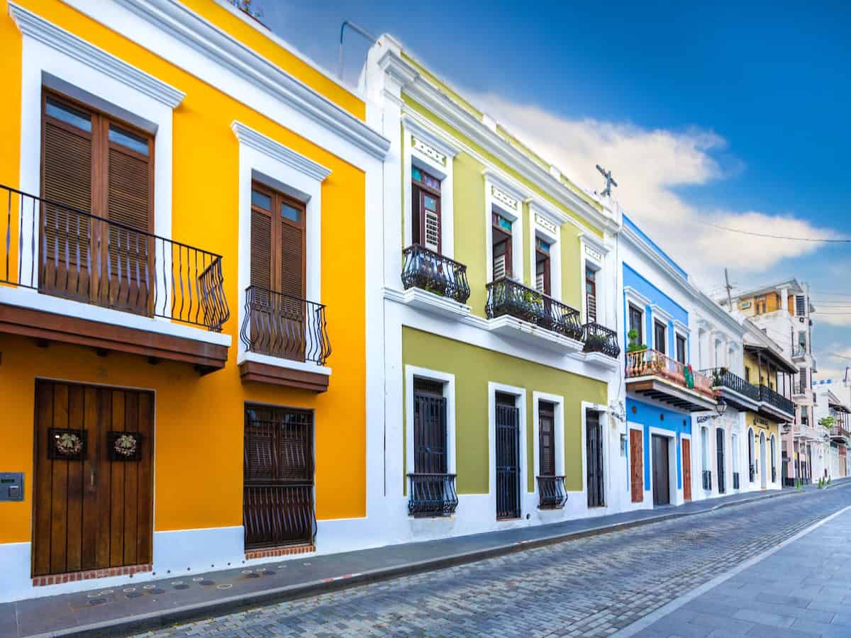 brightly painted houses in old san juan