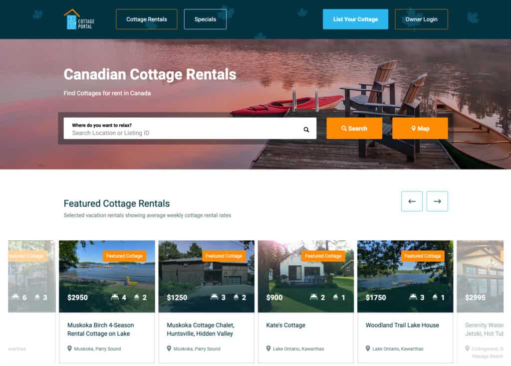 cottage portal website
