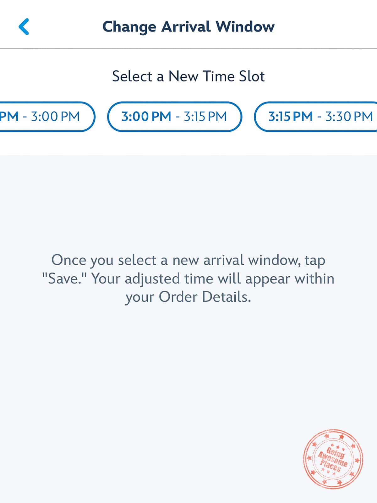 disneyland preorder food change arrival window