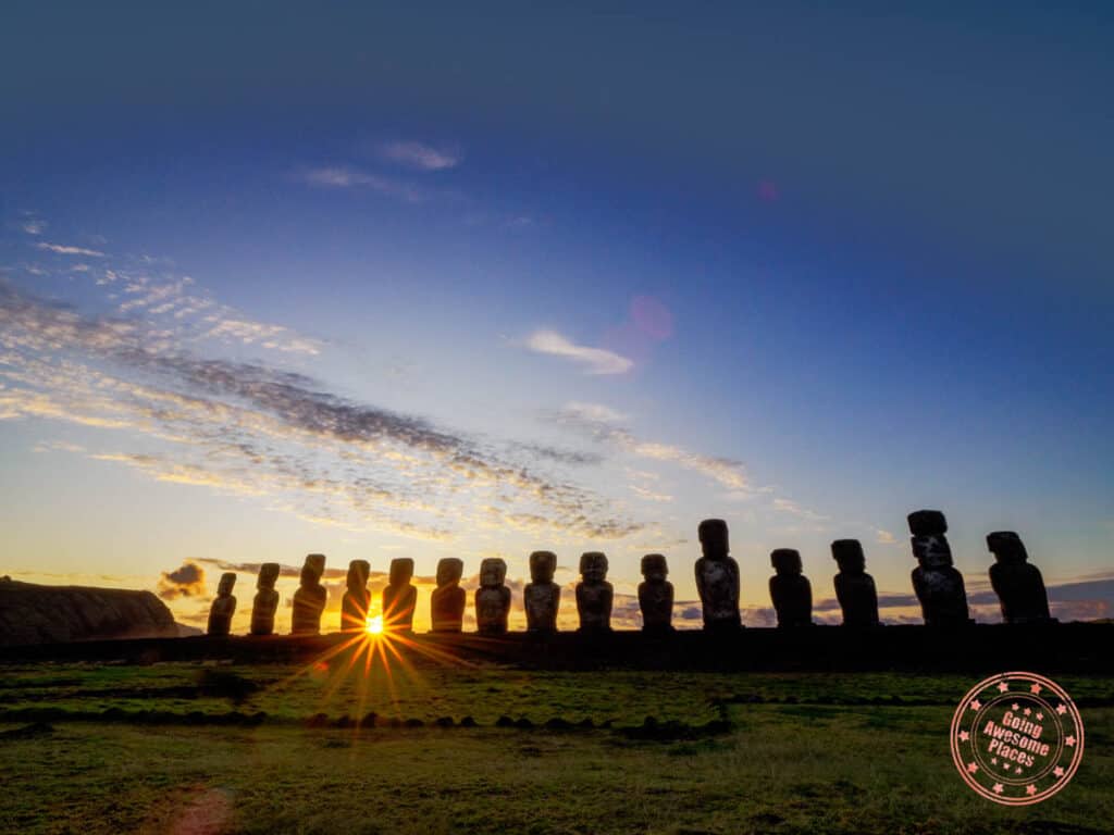 early ahu tongariki sunrise in 9 day easter island itinerary