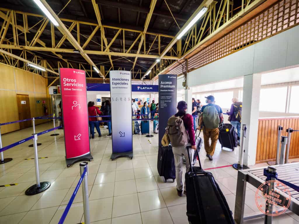easter island airport check in counter