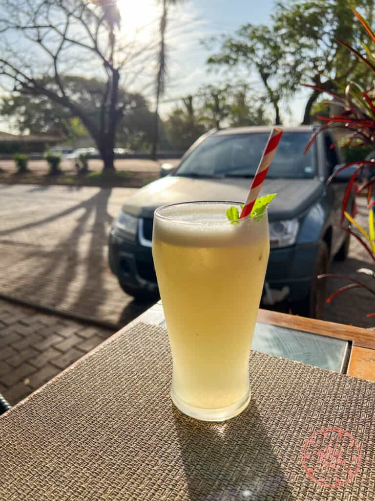 fresh fruit juice at makona on easter island