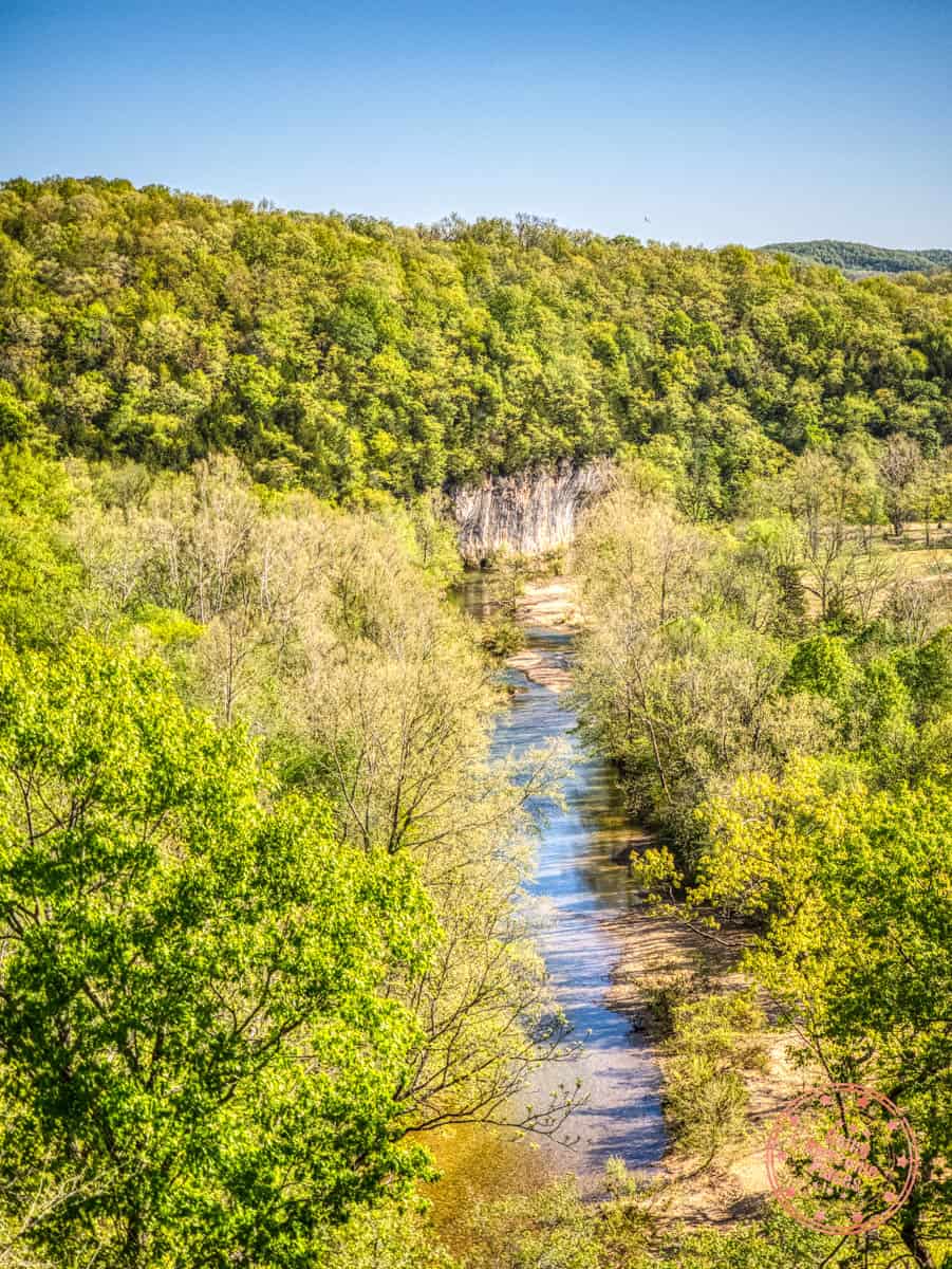 echo bluff state park view from pavilion