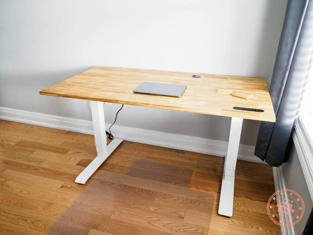 effydesk terradesk standing desk with white frame