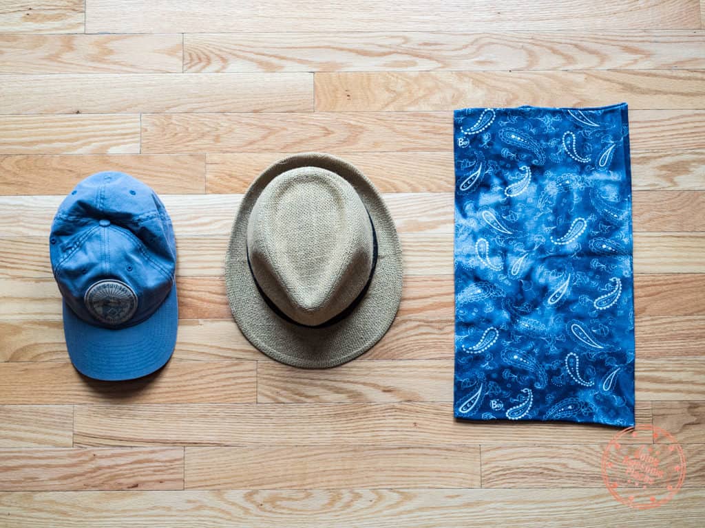 hats and buff to bring to egypt