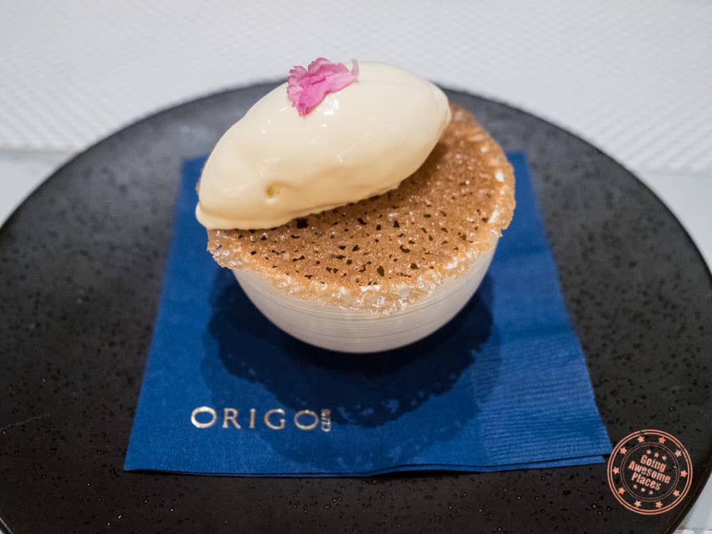 espress creme brulee at origo club