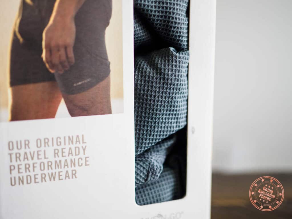 exofficio boxers box closeup