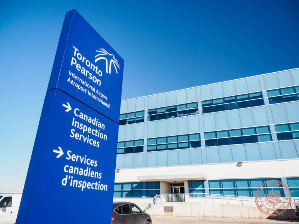 exterior entrance sign for cbsa inland office for self clearance of ups packages in canada