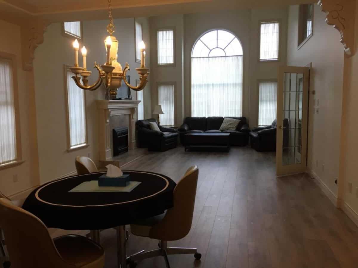 large seating area to relax in at go house