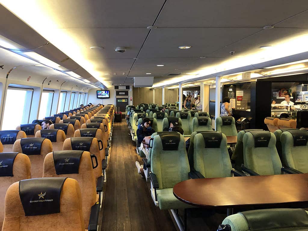 golden star ferry interior economy seating