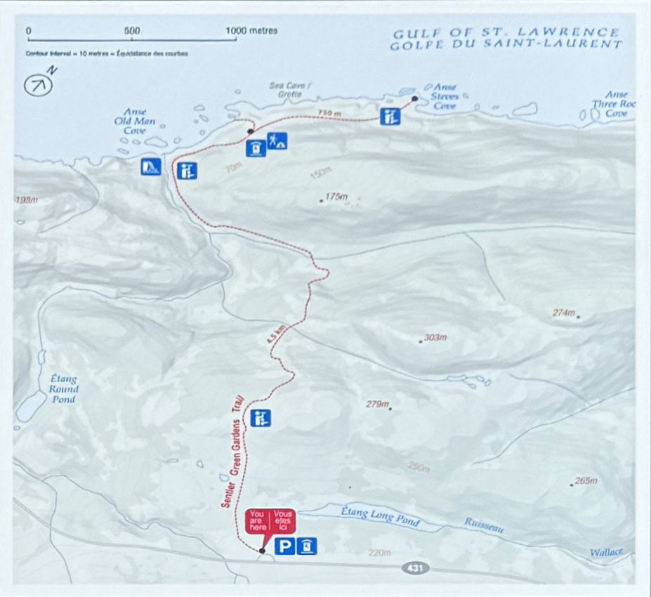 green gardens trail refurbished map in gros morne national park