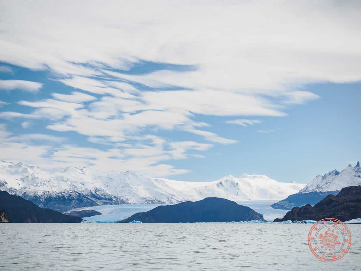 grey glacier in torres del paine national park in patagonia
