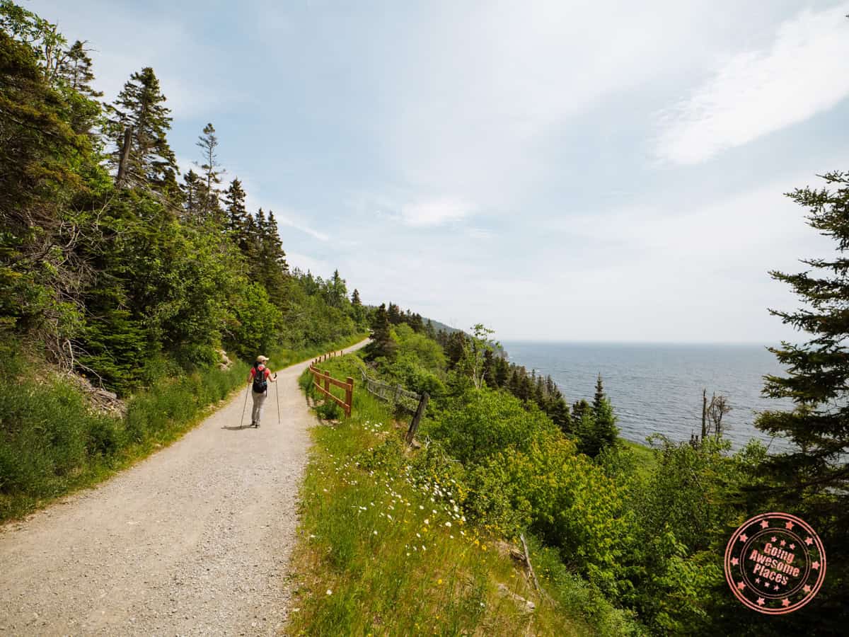 hike trail to cap gaspe at forillon national park