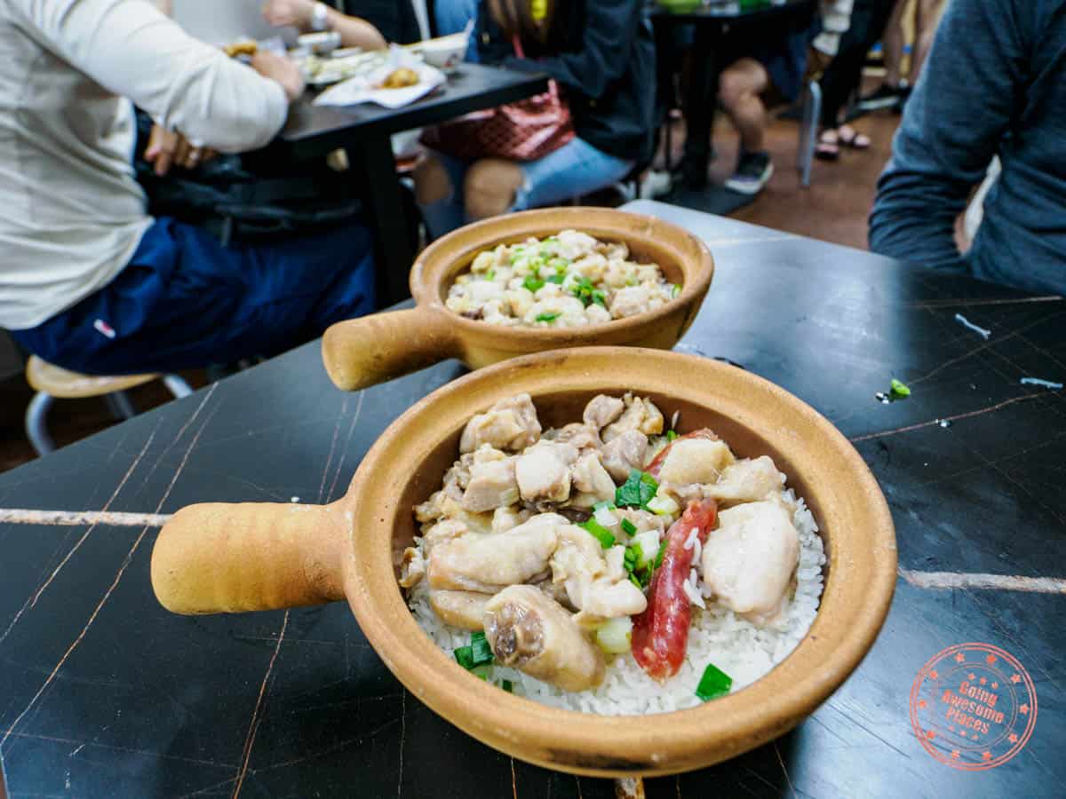 hing kee restaurant claypot rice dish in hong kong