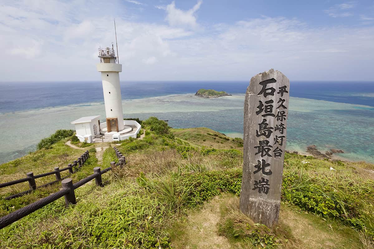 hirakubo lighthouse and coastline in ishigaki japan