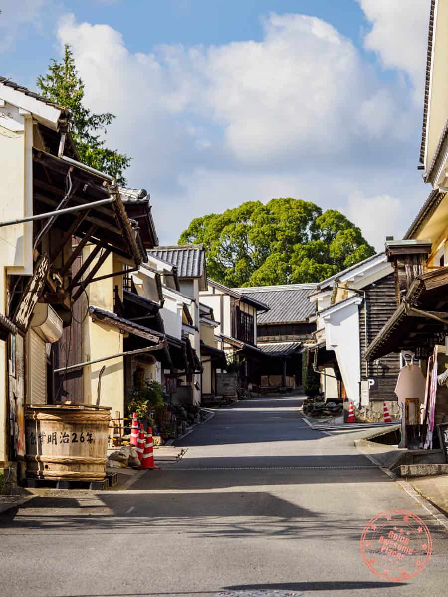 local streets of uchiko yokaichi and gokoku historical district in shikoku