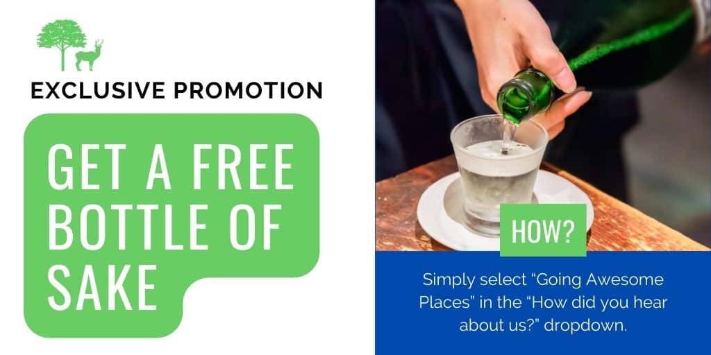 hokkaido treasure island promotion free bottle of sake instructions