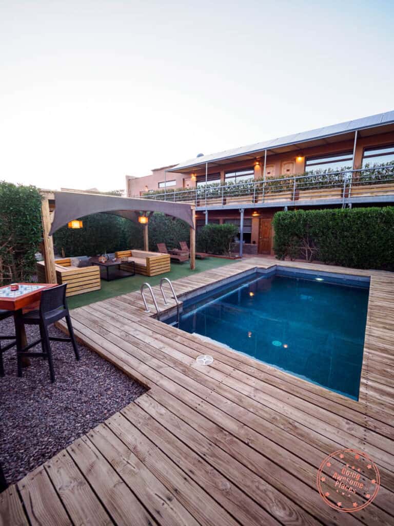 hoteles pueblo de tierra pool area