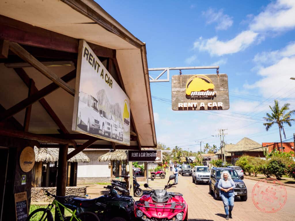 insular rent a car in hanga roa easter island