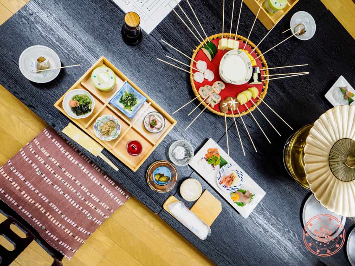 japanese dinner at hotel kifu club shiretoko