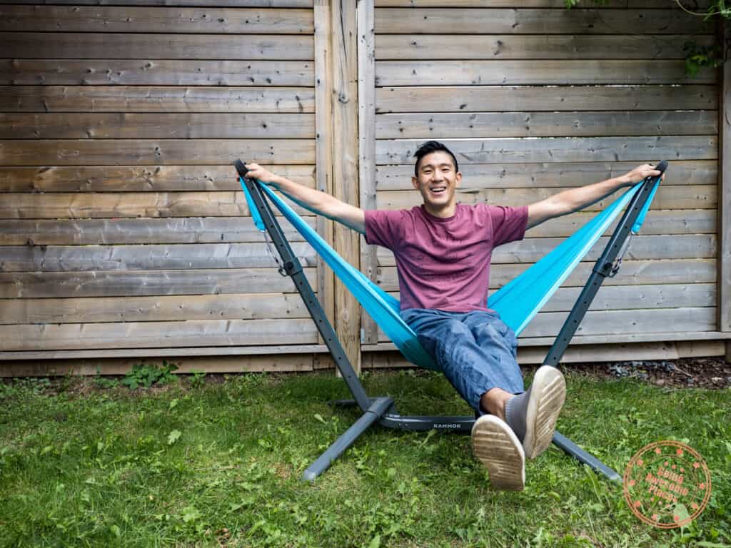 kammok swiftlet with man sitting in chair mode