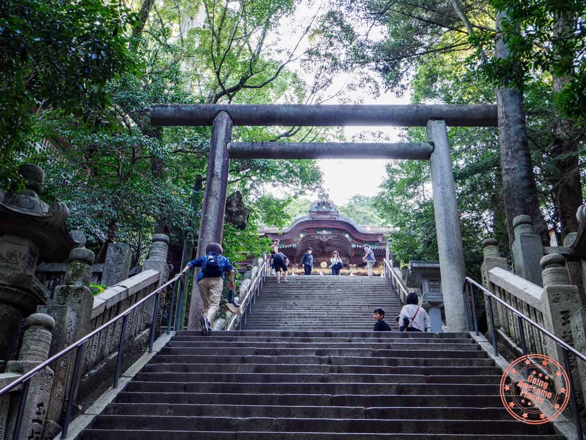 kotohira-gu shrine final steps to main hall