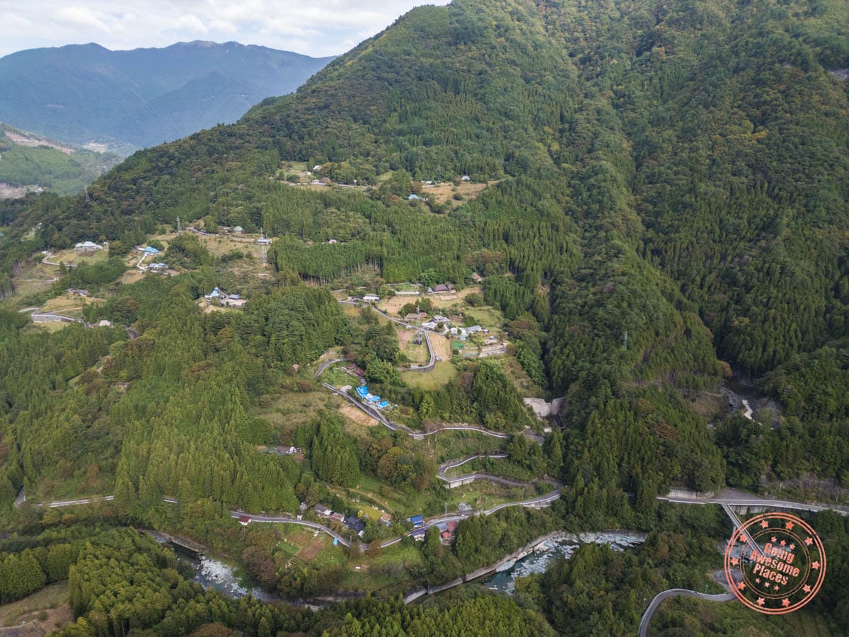 kouya iya valley farm stay house aerial