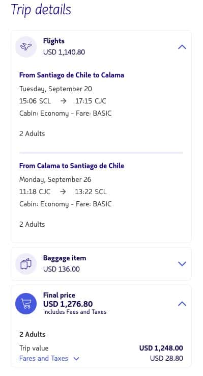 latam international usd prices example where it is more expensive