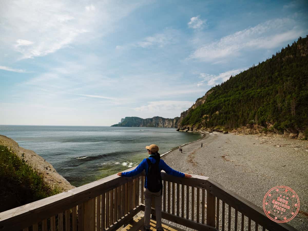 looking out into forillon national park from cap bon ami 
