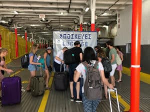 luggage storage procedure greek ferry