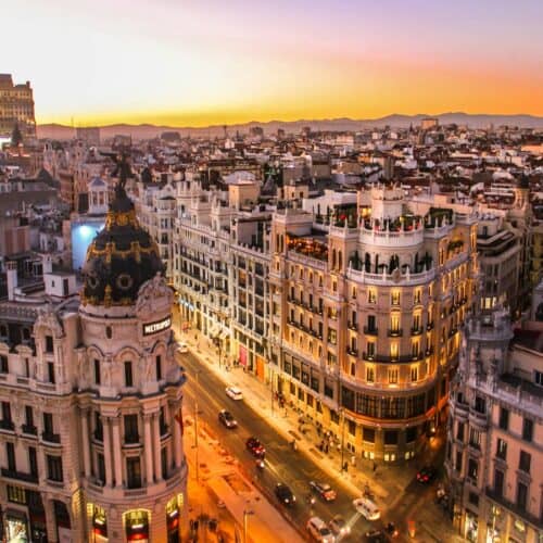 aerial view madrid